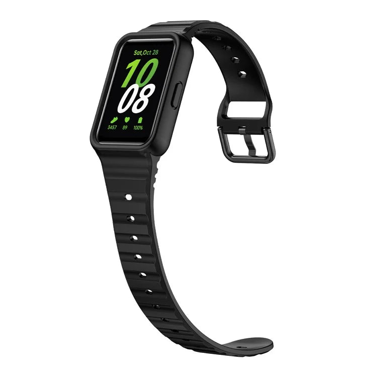 For Samsung Galaxy Fit3 Watch Bracelet Soft Silicone Integrated Strap Replacement