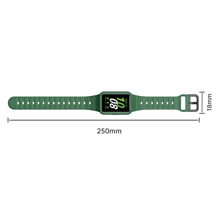 For Samsung Galaxy Fit3 Watch Bracelet Soft Silicone Integrated Strap Replacement