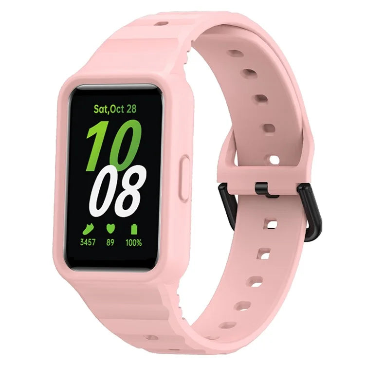 For Samsung Galaxy Fit3 Watch Bracelet Soft Silicone Integrated Strap Replacement