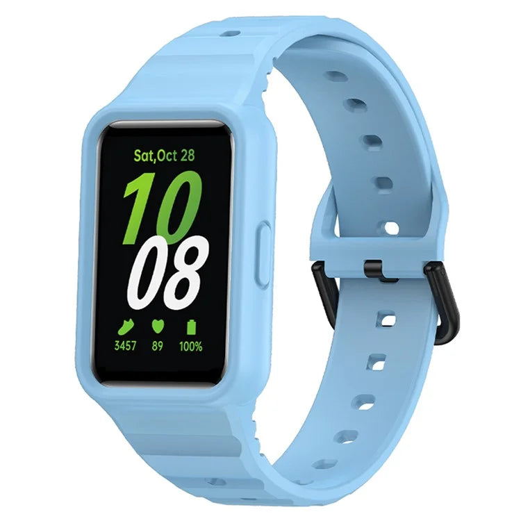 For Samsung Galaxy Fit3 Watch Bracelet Soft Silicone Integrated Strap Replacement