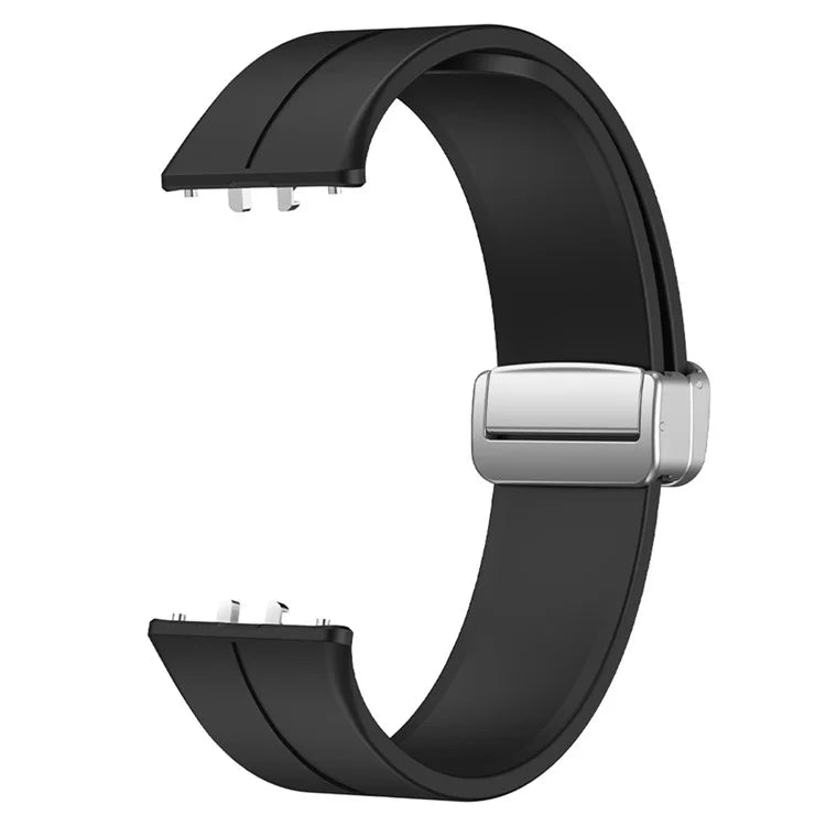 For Samsung Galaxy Fit3 Replacement Wrist Band Soft Silicone Watch Band with Magnetic Folding Buckle