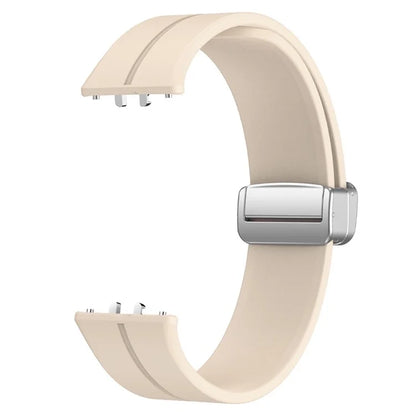 For Samsung Galaxy Fit3 Replacement Wrist Band Soft Silicone Watch Band with Magnetic Folding Buckle