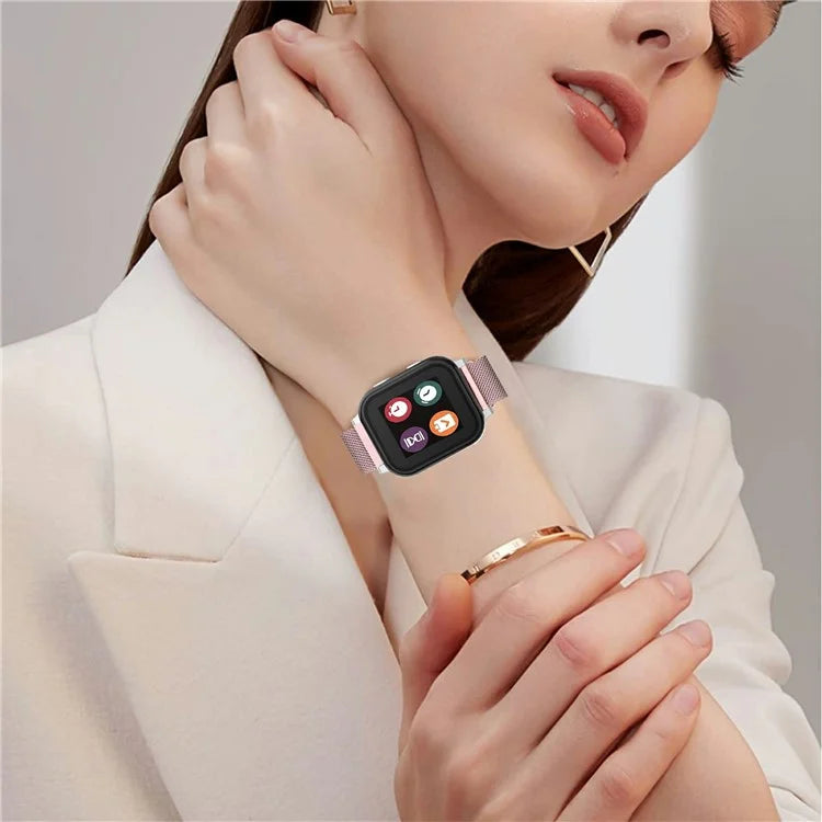 For Verizon Gizmo Watch 3 Milanese Strap Replacement Stainless Steel Magnetic Watch Band
