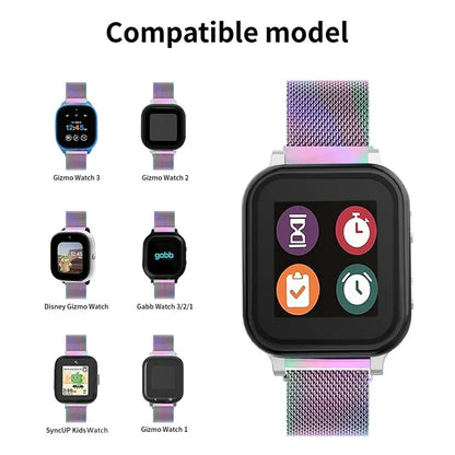 For Verizon Gizmo Watch 3 Milanese Strap Replacement Stainless Steel Magnetic Watch Band