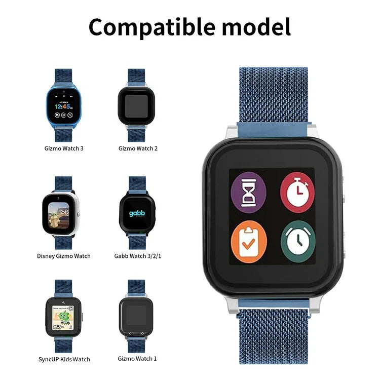 For Verizon Gizmo Watch 3 Milanese Strap Replacement Stainless Steel Magnetic Watch Band