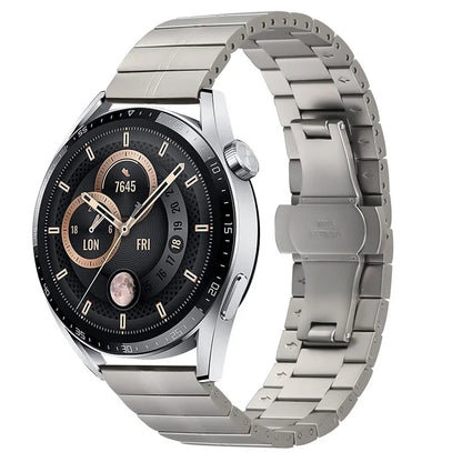 For Huawei Watch GT 3 Pro 46mm Watchband Metal Strap Replacement with Butterfly Buckle