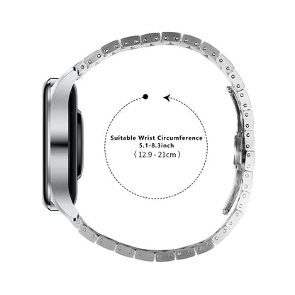 For Huawei Watch 4 / 4 Pro Stainless Steel Watch Strap Buckle Design Silver Smart Bracelet Watchband