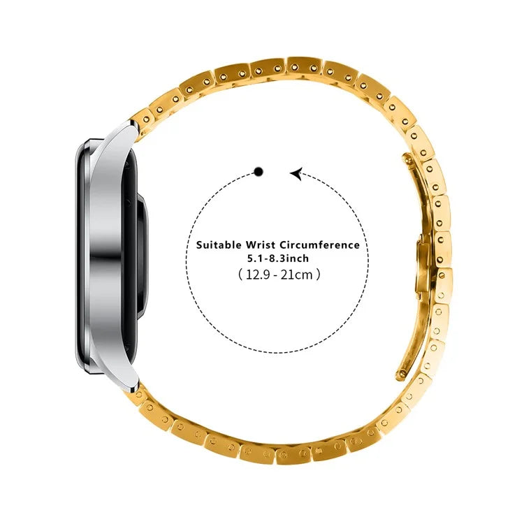For Huawei Watch GT 3 SE Replacement Strap 1-Bead Stainless Steel Metal Watch Band