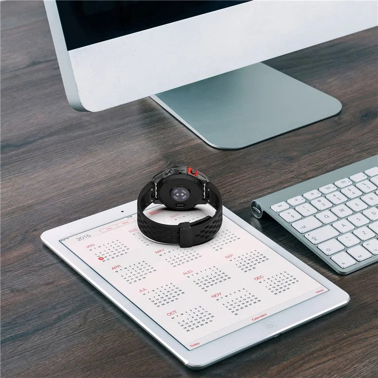 KALEBOL KLB-DDGJ-001 For Garmin Fenix 7S / 7S Pro QuickFit 20mm Silicone Band Magnetic Folding Buckle Watch Strap