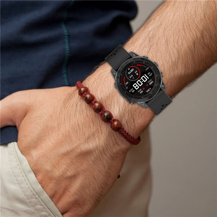 KALEBOL KLB-DDGJ-001 For Garmin Fenix 7S / 7S Pro QuickFit 20mm Silicone Band Magnetic Folding Buckle Watch Strap