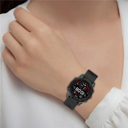 KALEBOL KLB-DDGJ-001 For Garmin Fenix 7S / 7S Pro QuickFit 20mm Silicone Band Magnetic Folding Buckle Watch Strap