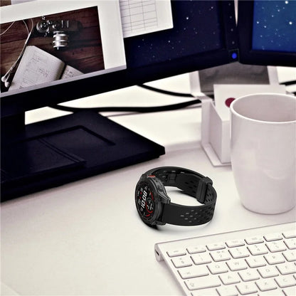 KALEBOL KLB-DDGJ-001 For Garmin Fenix 7S / 7S Pro QuickFit 20mm Silicone Band Magnetic Folding Buckle Watch Strap