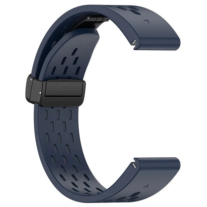 KALEBOL KLB-DDGJ-001 For Garmin Fenix 7X / 7X Pro Watch Band QuickFit 26mm Silicone Strap Magnetic Folding Buckle