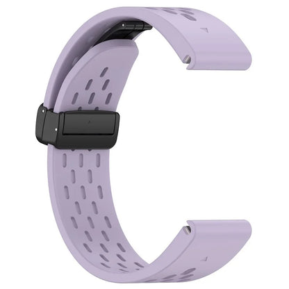 KALEBOL KLB-DDGJ-001 For Garmin Fenix 7X / 7X Pro Watch Band QuickFit 26mm Silicone Strap Magnetic Folding Buckle