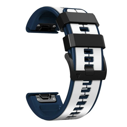 KALEBOL KLB-ZWGJ-001 For Garmin Fenix 7 / 7 Pro Silicone Watch Band QuickFit 22mm Dual Color Strap