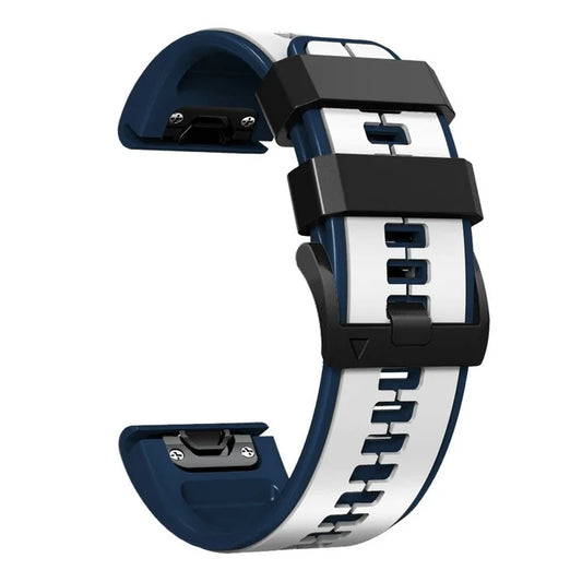 KALEBOL KLB-ZWGJ-001 For Garmin Fenix 7 / 7 Pro Silicone Watch Band QuickFit 22mm Dual Color Strap