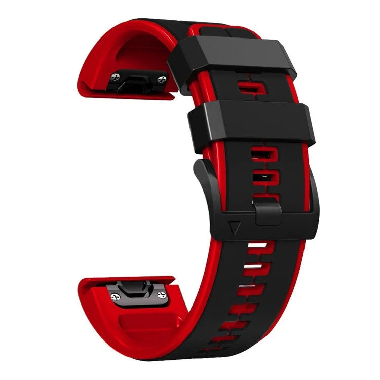 KALEBOL KLB-ZWGJ-001 For Garmin Fenix 7 / 7 Pro Silicone Watch Band QuickFit 22mm Dual Color Strap