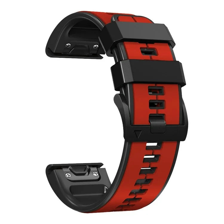 KALEBOL KLB-ZWGJ-001 For Garmin Fenix 7 / 7 Pro Silicone Watch Band QuickFit 22mm Dual Color Strap