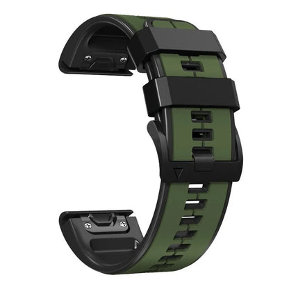 KALEBOL KLB-ZWGJ-001 For Garmin Fenix 7 / 7 Pro Silicone Watch Band QuickFit 22mm Dual Color Strap