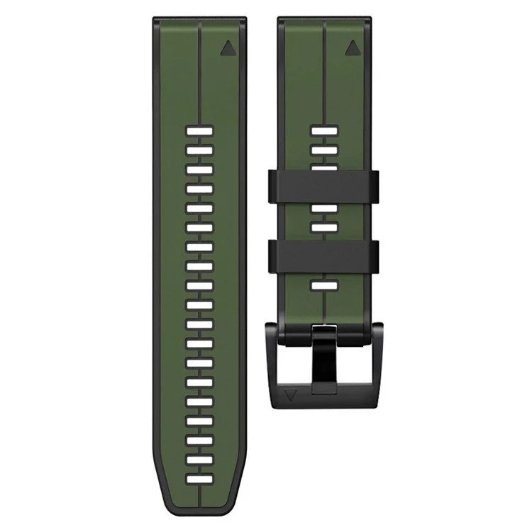 KALEBOL KLB-ZWGJ-001 For Garmin Fenix 7 / 7 Pro Silicone Watch Band QuickFit 22mm Dual Color Strap