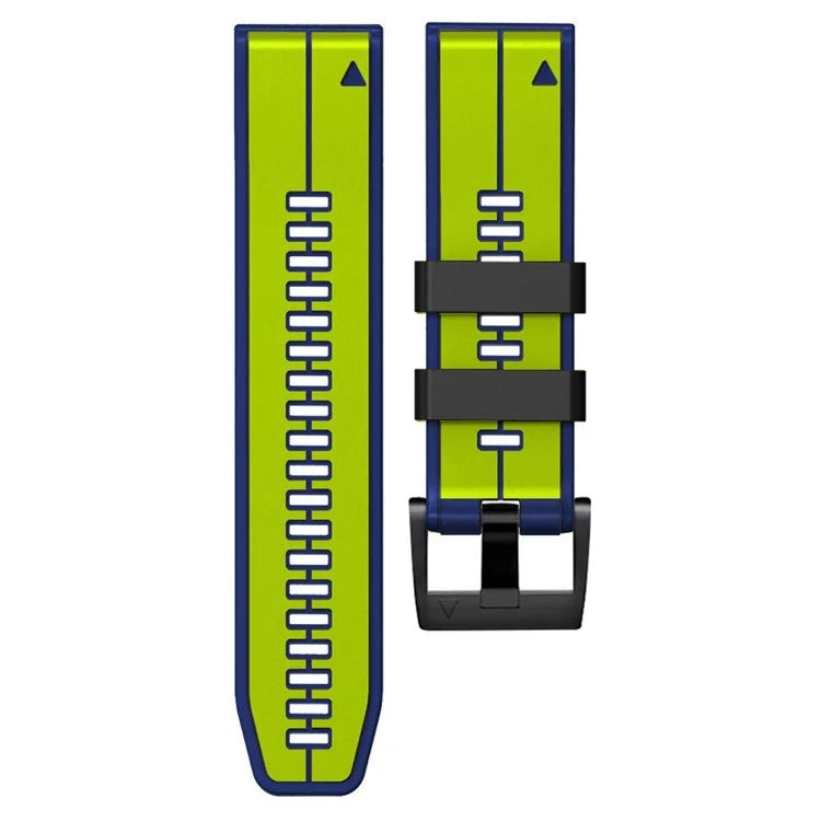 KALEBOL KLB-ZWGJ-001 For Garmin Fenix 7 / 7 Pro Silicone Watch Band QuickFit 22mm Dual Color Strap