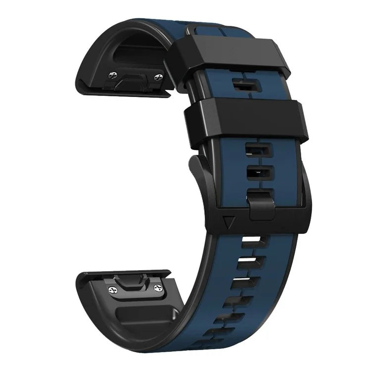 KALEBOL KLB-ZWGJ-001 For Garmin Fenix 7 / 7 Pro Silicone Watch Band QuickFit 22mm Dual Color Strap