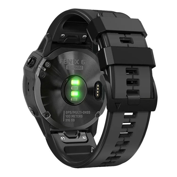 KALEBOL KLB-ZWGJ-001 For Garmin Fenix 7 / 7 Pro Silicone Watch Band QuickFit 22mm Dual Color Strap