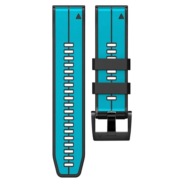 KALEBOL KLB-ZWGJ-001 For Garmin Fenix 7 / 7 Pro Silicone Watch Band QuickFit 22mm Dual Color Strap