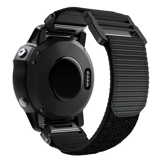 KALEBOL KLB-MSTNL-001 For Garmin Fenix 7X / 7X Pro Watch Band QuickFit 26mm Nylon Loop Strap