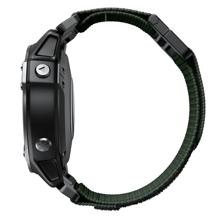 KALEBOL KLB-MSTNL-001 For Garmin Fenix 7X / 7X Pro Watch Band QuickFit 26mm Nylon Loop Strap