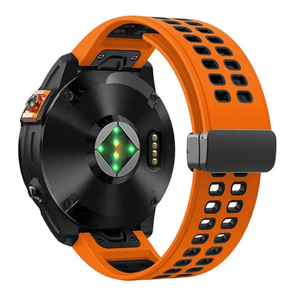 KALEBOL KLB-SSGJ-003 For Garmin Fenix 7X / 7X Pro Watch Band QuickFit 26mm Magnetic Buckle Silicone Band