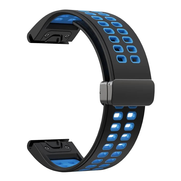 KALEBOL KLB-SSGJ-003 For Garmin Fenix 7X / 7X Pro Watch Band QuickFit 26mm Magnetic Buckle Silicone Band