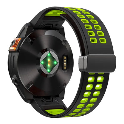 KALEBOL KLB-SSGJ-003 For Garmin Fenix 7X / 7X Pro Watch Band QuickFit 26mm Magnetic Buckle Silicone Band