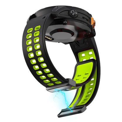 KALEBOL KLB-SSGJ-003 For Garmin Fenix 7X / 7X Pro Watch Band QuickFit 26mm Magnetic Buckle Silicone Band