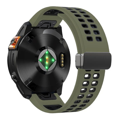 KALEBOL KLB-SSGJ-003 For Garmin Fenix 7X / 7X Pro Watch Band QuickFit 26mm Magnetic Buckle Silicone Band