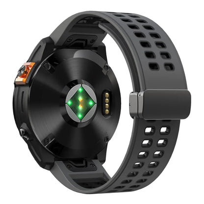 KALEBOL KLB-SSGJ-003 For Garmin Fenix 7X / 7X Pro Watch Band QuickFit 26mm Magnetic Buckle Silicone Band