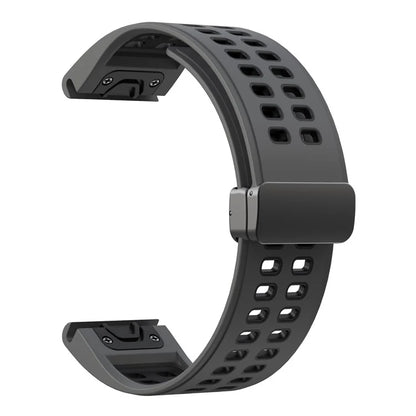 KALEBOL KLB-SSGJ-003 For Garmin Fenix 7X / 7X Pro Watch Band QuickFit 26mm Magnetic Buckle Silicone Band