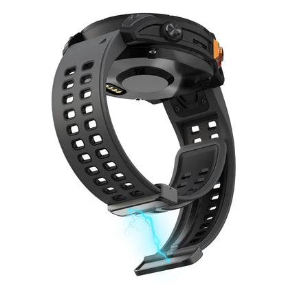 KALEBOL KLB-SSGJ-003 For Garmin Fenix 7X / 7X Pro Watch Band QuickFit 26mm Magnetic Buckle Silicone Band