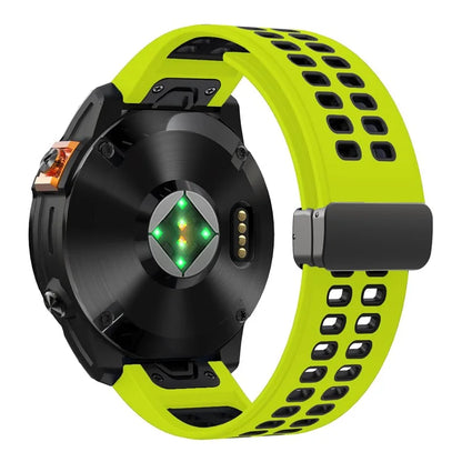 KALEBOL KLB-SSGJ-003 For Garmin Fenix 7X / 7X Pro Watch Band QuickFit 26mm Magnetic Buckle Silicone Band
