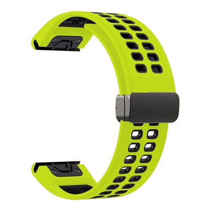 KALEBOL KLB-SSGJ-003 For Garmin Fenix 7X / 7X Pro Watch Band QuickFit 26mm Magnetic Buckle Silicone Band