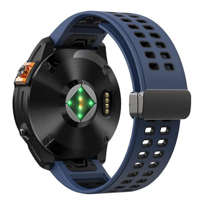 KALEBOL KLB-SSGJ-003 For Garmin Fenix 7X / 7X Pro Watch Band QuickFit 26mm Magnetic Buckle Silicone Band