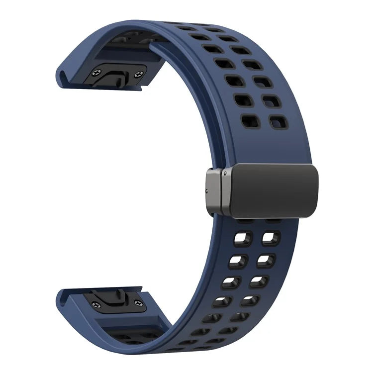 KALEBOL KLB-SSGJ-003 For Garmin Fenix 7X / 7X Pro Watch Band QuickFit 26mm Magnetic Buckle Silicone Band