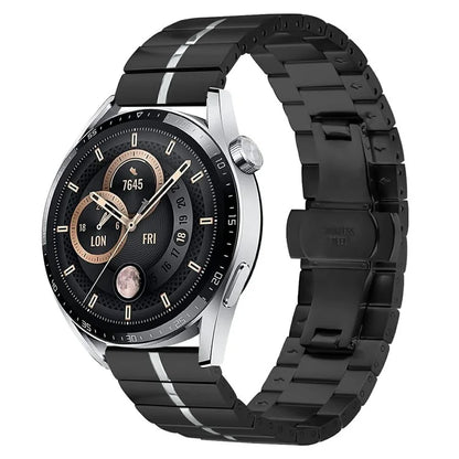 For Huawei Watch GT 2 46mm Metal Strap Quick Release Watch Band with Butterfly Buckle