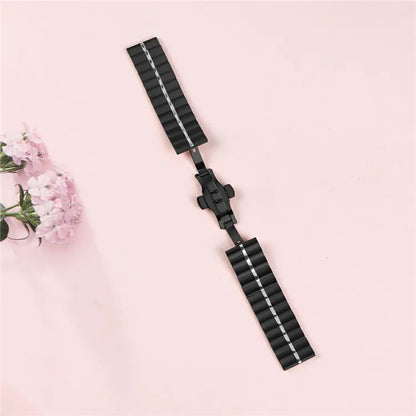 For Huawei Watch GT 3 46mm Watch Strap Butterfly Buckle Stainless Steel Metal Band Bracelet