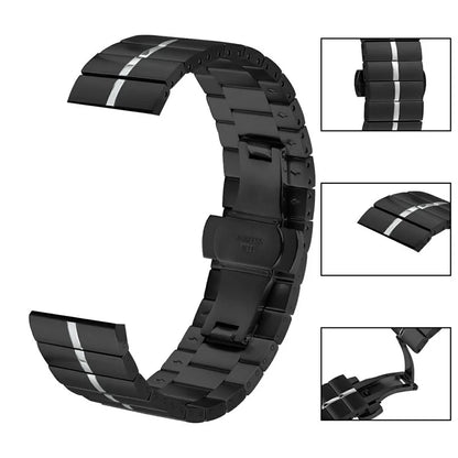 For Huawei Watch GT 3 46mm Watch Strap Butterfly Buckle Stainless Steel Metal Band Bracelet