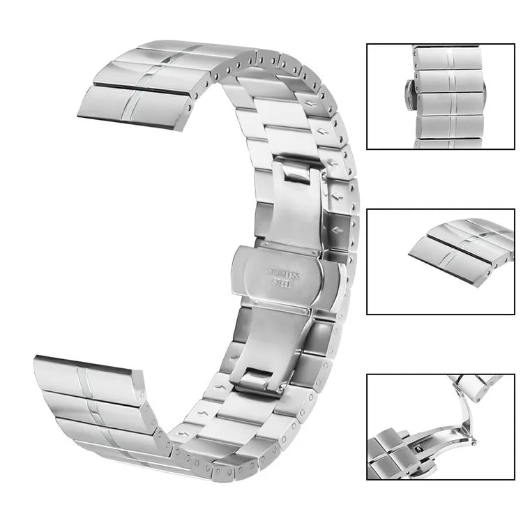 For Huawei Watch 3 / Watch 3 Pro Stainless Steel Watch Band Butterfly Buckle Strap Bracelet