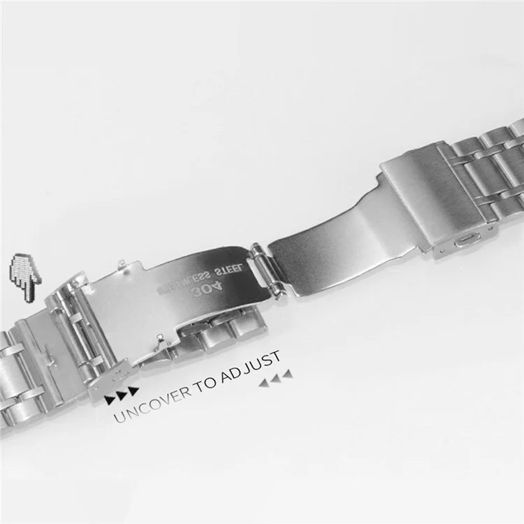 For Huawei Watch GT 2 Pro Stainless Steel Watch Band 22mm Quick Release 5-Beads Strap