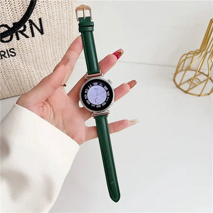 For Asus ZenWatch 3 WI503Q / ZenWatch 2 WI502Q / Huawei Watch GT 4 41mm PU Leather Strap 18mm Watch Band