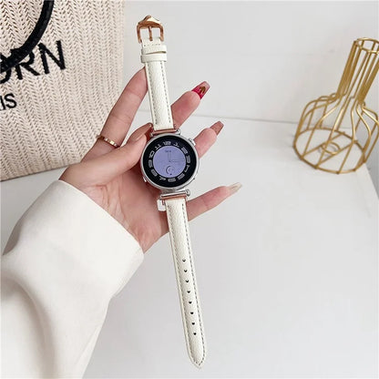 For Asus ZenWatch 3 WI503Q / ZenWatch 2 WI502Q / Huawei Watch GT 4 41mm PU Leather Strap 18mm Watch Band