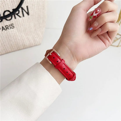 For Samsung Galaxy Watch6 Classic 43mm 47mm / Garmin Venu Leather Band 20mm Watch Strap